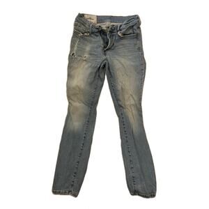 &Denim Skinny Ripped Blue Jeans Mens 32x32